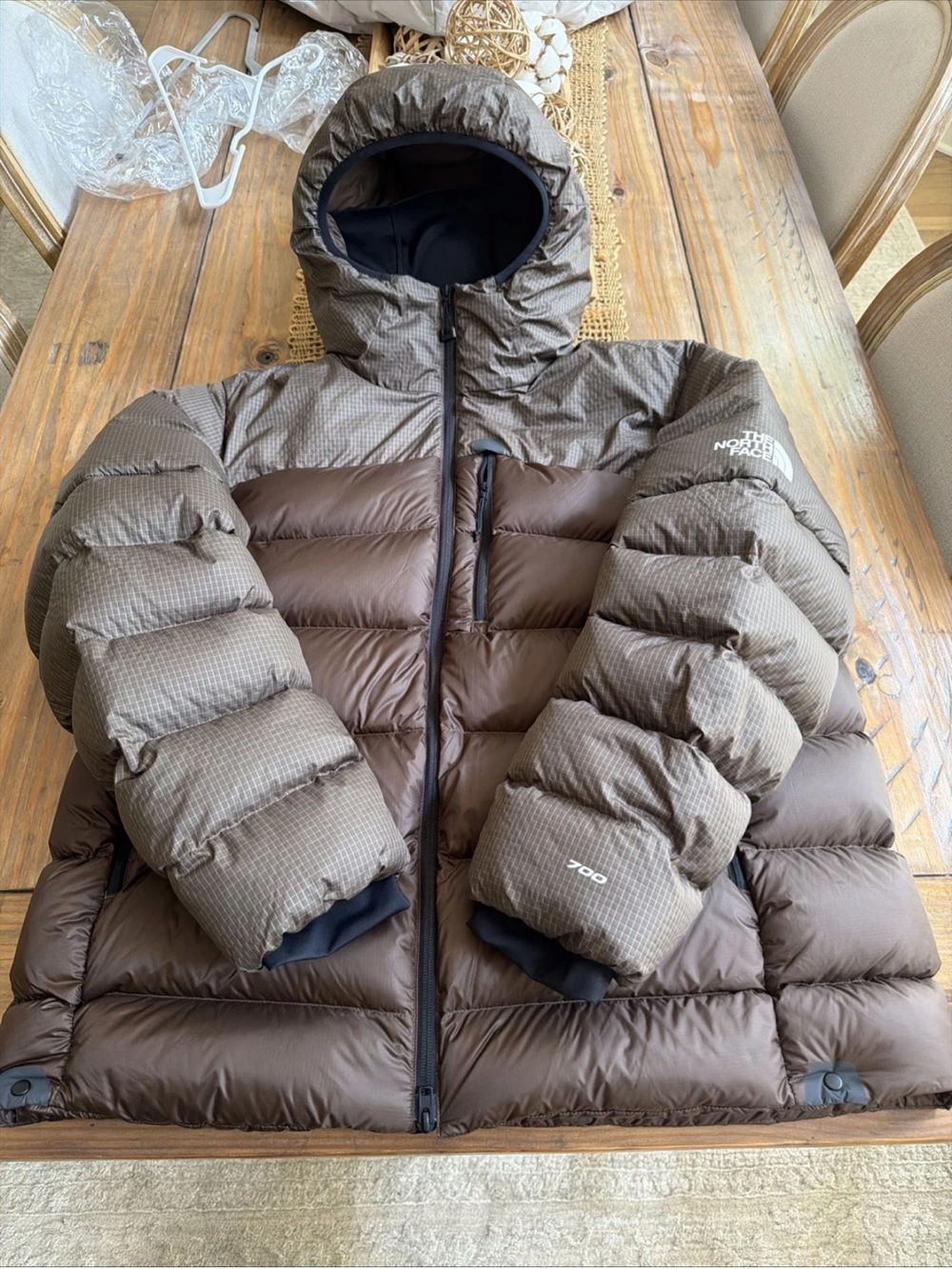 NORTH FACE HKE KELIX PERTEX SPECTRA 700 PRO DOWN PARKA NWOT MENS XL ROOTBEER